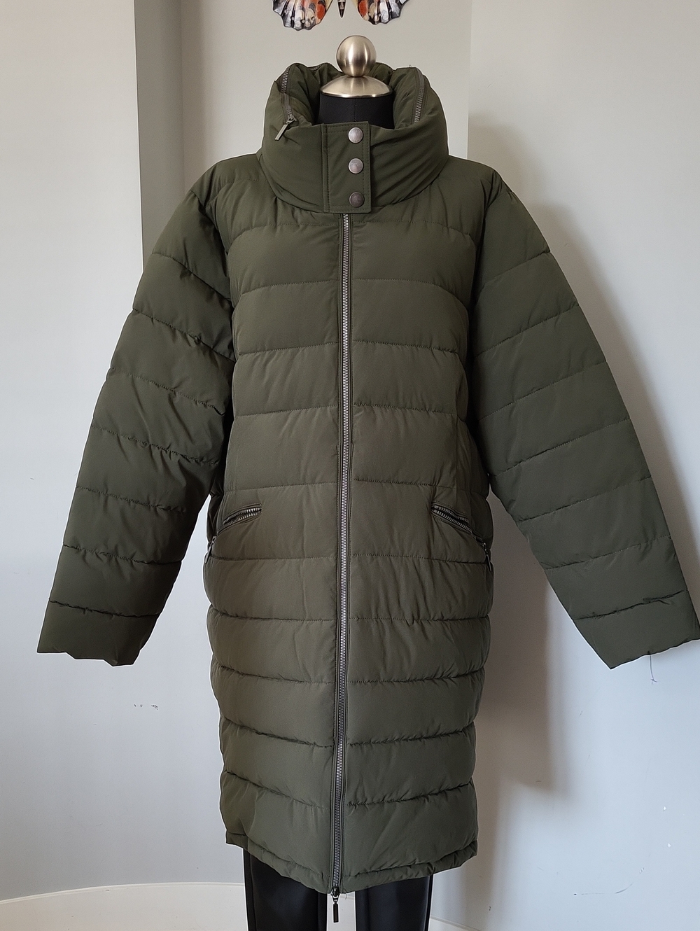 A MTL 1980 Long Quilted Puffer Parka Coat - Olive Green - Size 4X - Like New!